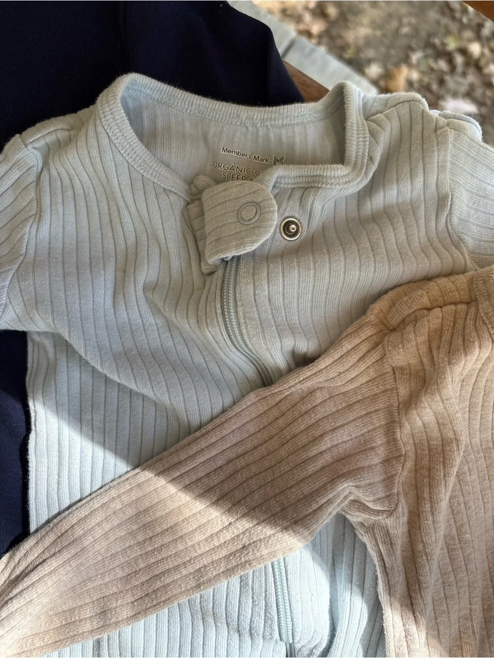 Organic Cotton 18 month onesies - Green, Navy, Light Blue, Lavender